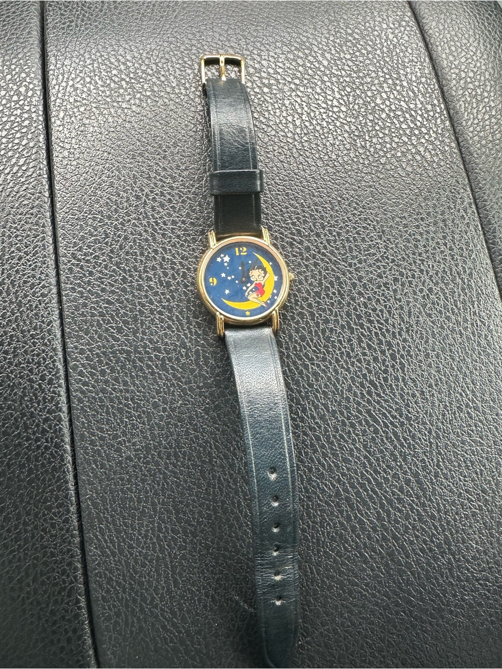 The Franklin mind Japan quartz movement Betty boop women’s watch navy blue
